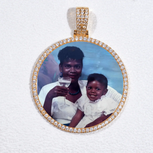 MEDIUM 3D CIRCLE CUSTOM PICTURE PENDANT