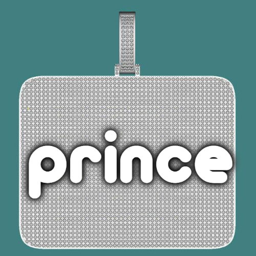 CUSTOM LETTER NECKLACE 3D BIG SQUARE
