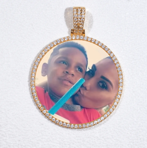 MEDIUM 3D CIRCLE CUSTOM PICTURE PENDANT
