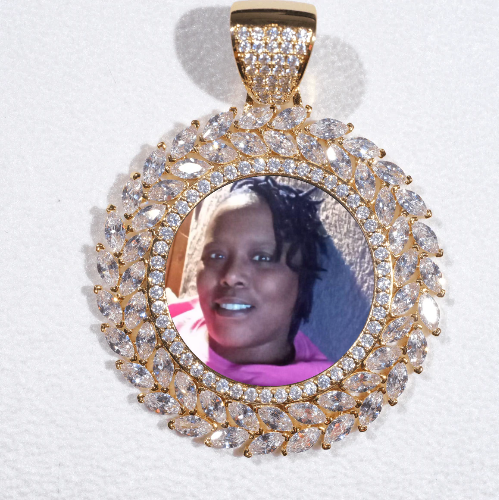 Large 3D Wheat Ear Custom Picture Pendant