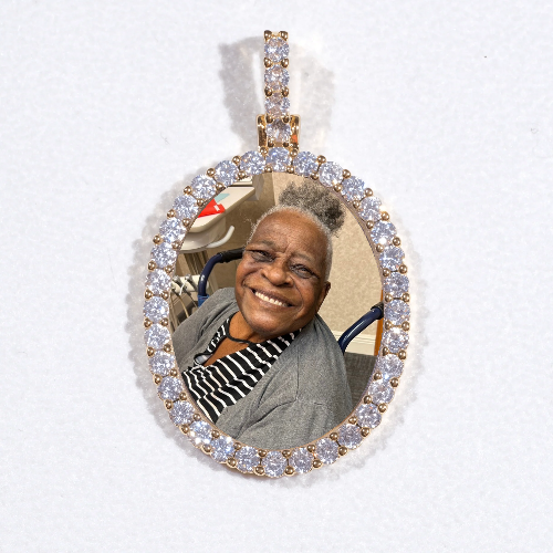 3D Oval Custom Picture Pendant