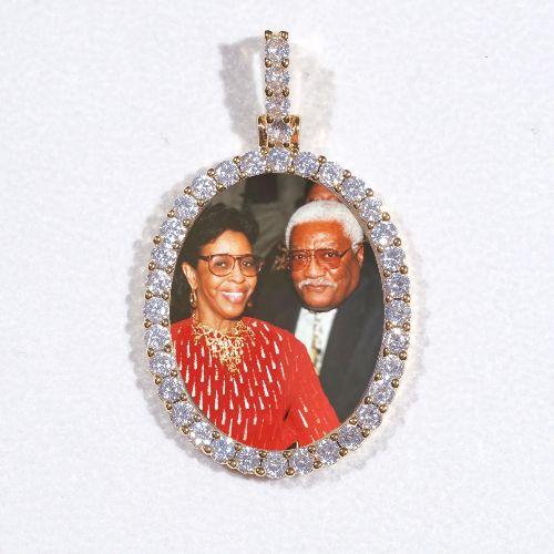 3D Oval Custom Picture Pendant