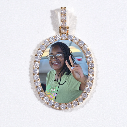 3D Oval Custom Picture Pendant