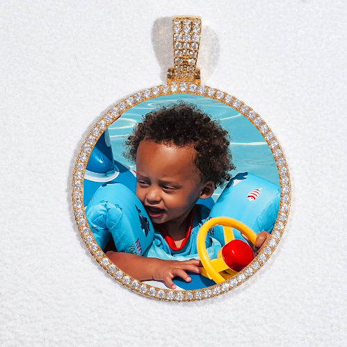 MEDIUM 3D CIRCLE CUSTOM PICTURE PENDANT