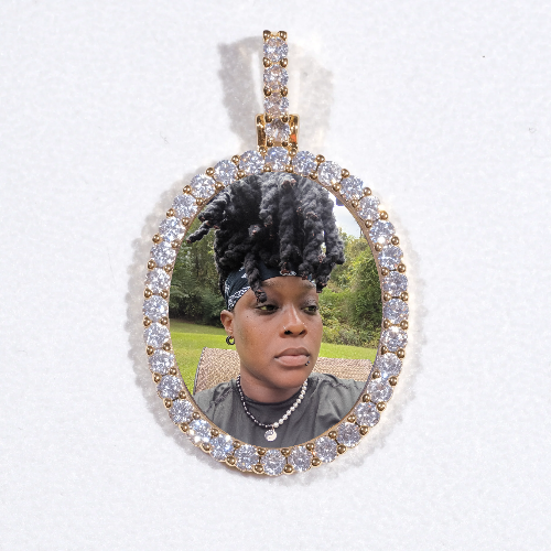 3D Oval Custom Picture Pendant