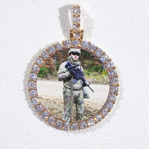 3D CIRCLE CUSTOM PICTURE PENDANT SMALL SIZE
