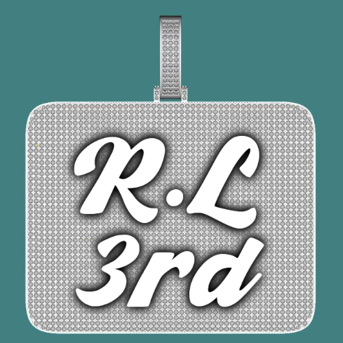 CUSTOM LETTER NECKLACE 3D BIG SQUARE