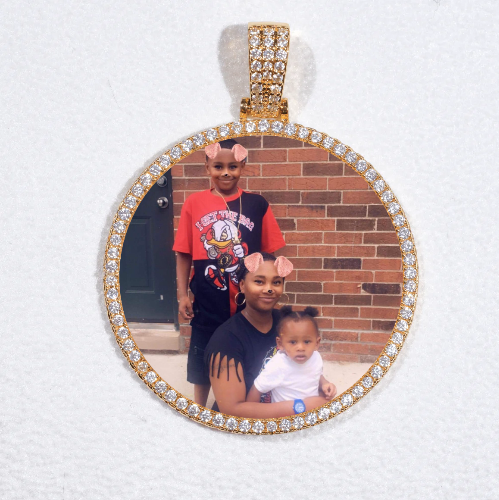 MEDIUM 3D CIRCLE CUSTOM PICTURE PENDANT