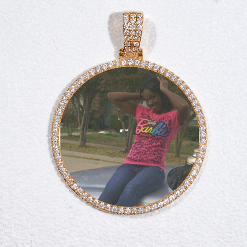 MEDIUM 3D CIRCLE CUSTOM PICTURE PENDANT