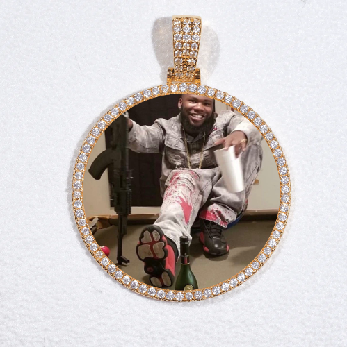 MEDIUM 3D CIRCLE CUSTOM PICTURE PENDANT