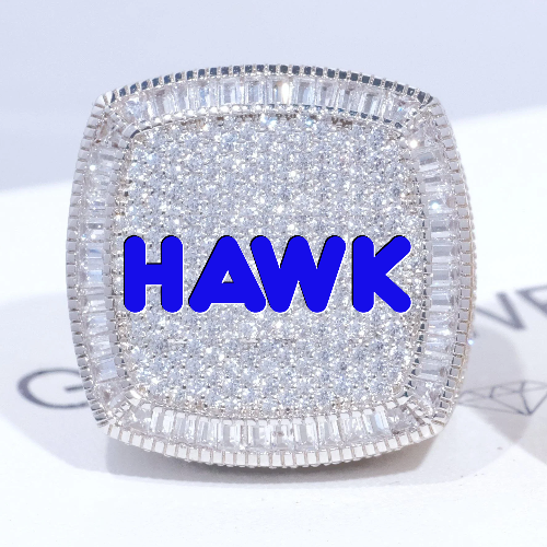CUSTOM LETTER 3D ICED RING