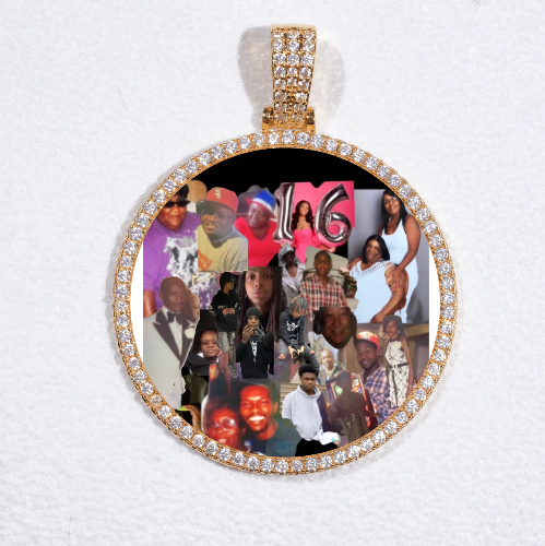 MEDIUM 3D CIRCLE CUSTOM PICTURE PENDANT