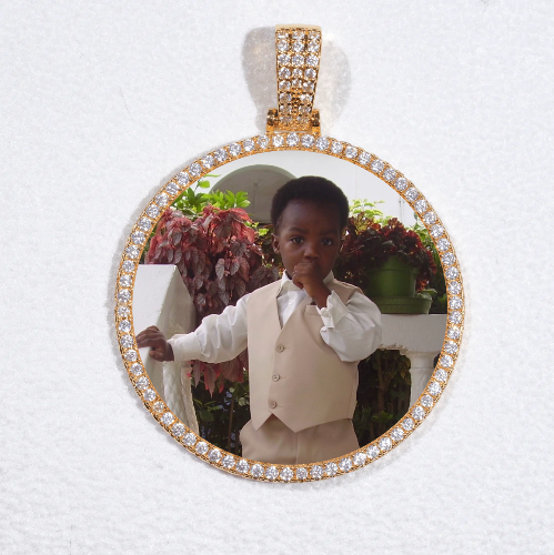 MEDIUM 3D CIRCLE CUSTOM PICTURE PENDANT