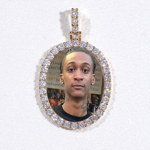 3D Oval Custom Picture Pendant