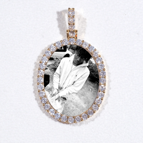 3D Oval Custom Picture Pendant