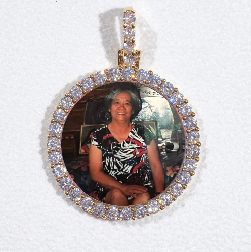 3D CIRCLE CUSTOM PICTURE PENDANT SMALL SIZE