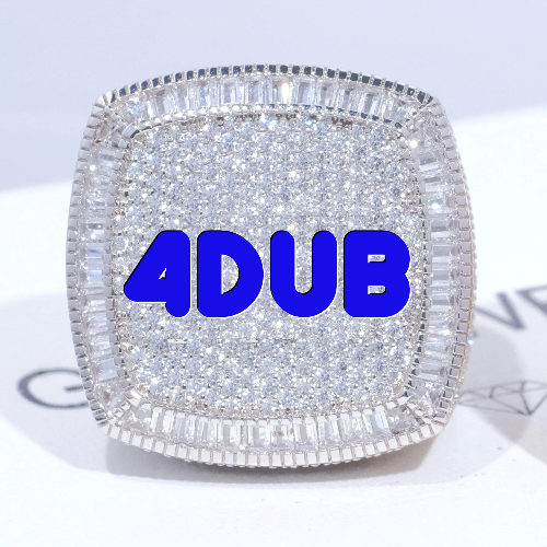 CUSTOM LETTER 3D ICED RING
