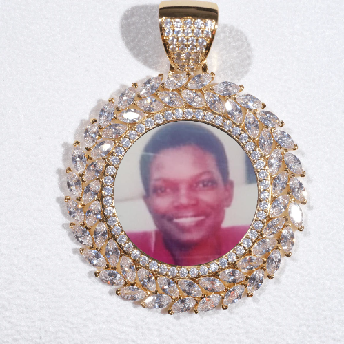 Large 3D Wheat Ear Custom Picture Pendant