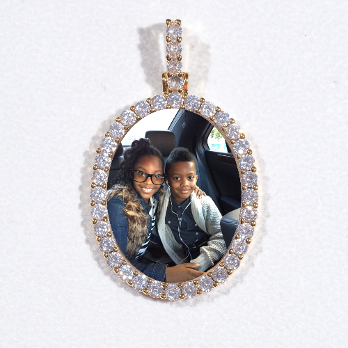 3D Oval Custom Picture Pendant