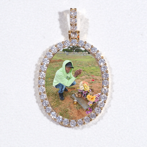 3D Oval Custom Picture Pendant