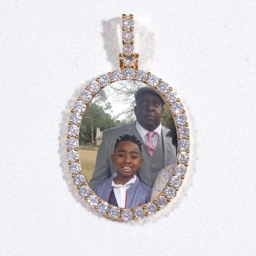 3D Oval Custom Picture Pendant