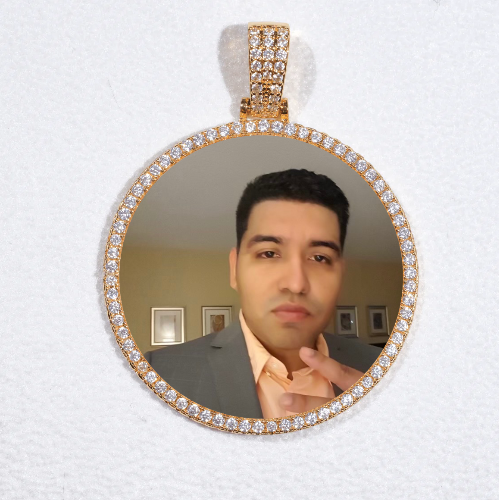 MEDIUM 3D CIRCLE CUSTOM PICTURE PENDANT