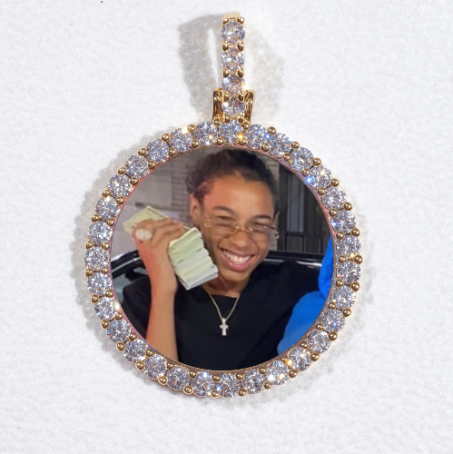 3D CIRCLE CUSTOM PICTURE PENDANT SMALL SIZE