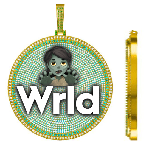 CUSTOM LETTER NECKLACE 3D BIG DISC