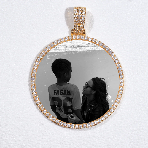 MEDIUM 3D CIRCLE CUSTOM PICTURE PENDANT