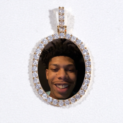 3D Oval Custom Picture Pendant