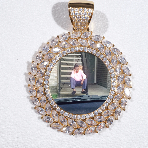 Large 3D Wheat Ear Custom Picture Pendant