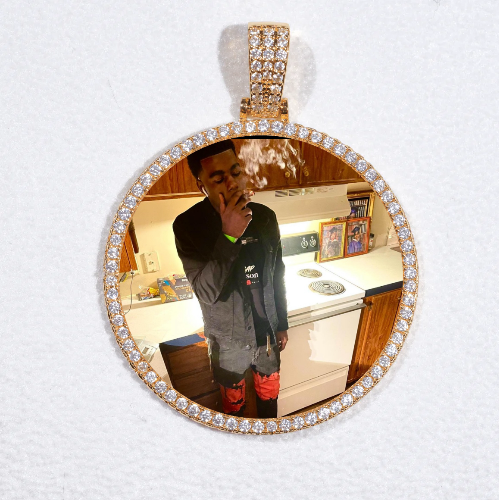 MEDIUM 3D CIRCLE CUSTOM PICTURE PENDANT