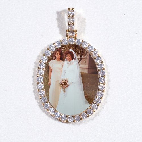 3D Oval Custom Picture Pendant