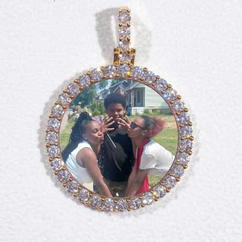 3D CIRCLE CUSTOM PICTURE PENDANT SMALL SIZE
