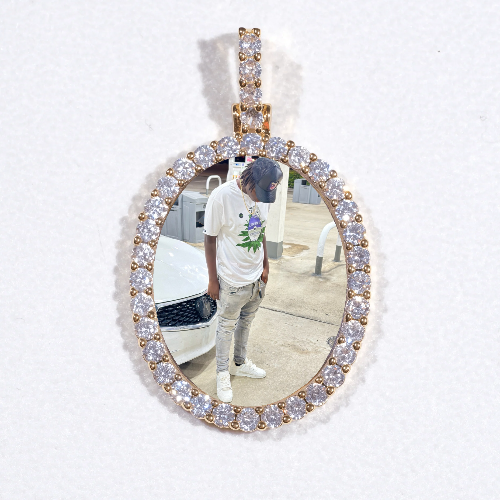3D Oval Custom Picture Pendant