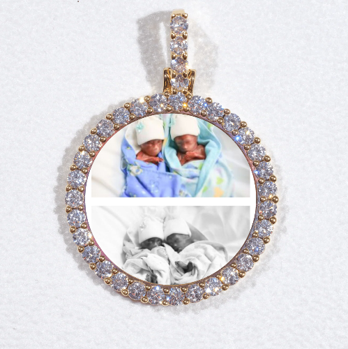 3D CIRCLE CUSTOM PICTURE PENDANT SMALL SIZE