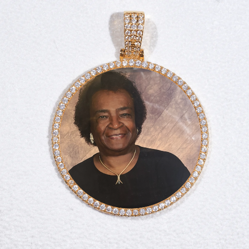 MEDIUM 3D CIRCLE CUSTOM PICTURE PENDANT