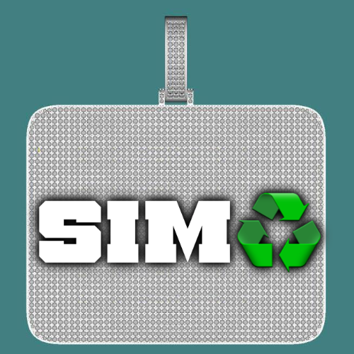 CUSTOM LETTER NECKLACE 3D BIG SQUARE