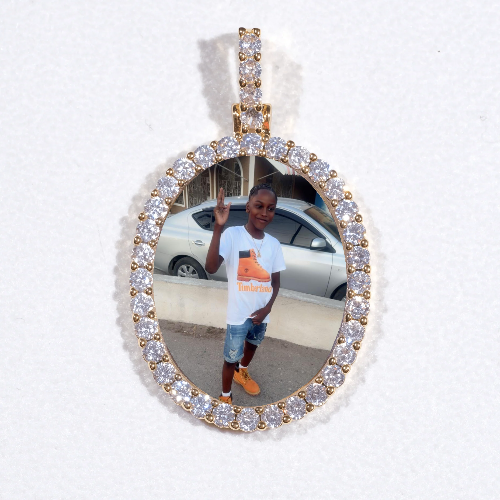 3D Oval Custom Picture Pendant