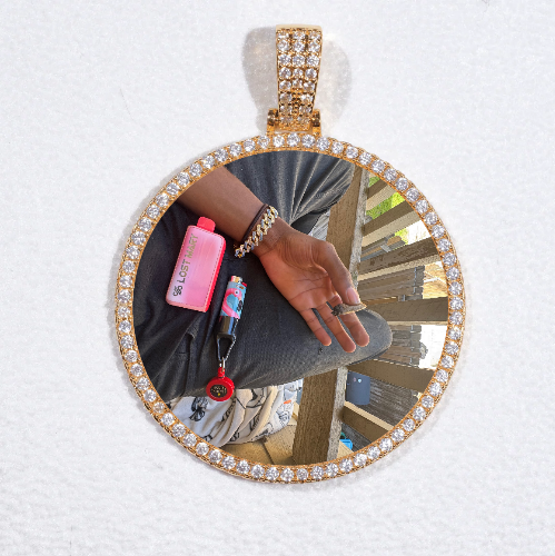 MEDIUM 3D CIRCLE CUSTOM PICTURE PENDANT