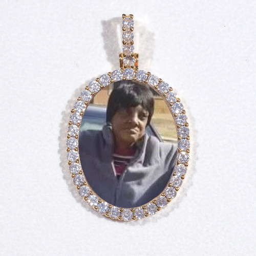3D Oval Custom Picture Pendant
