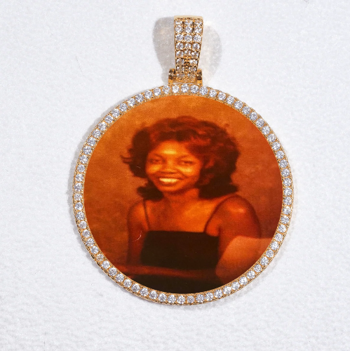 MEDIUM 3D CIRCLE CUSTOM PICTURE PENDANT