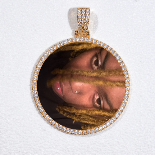 MEDIUM 3D CIRCLE CUSTOM PICTURE PENDANT