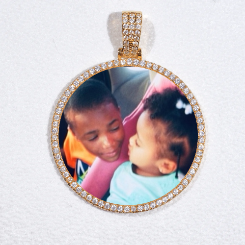 MEDIUM 3D CIRCLE CUSTOM PICTURE PENDANT