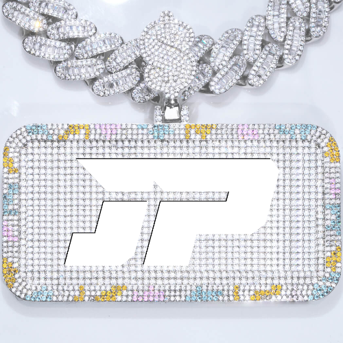CUSTOM LETTER NECKLACE 3D COLORFUL SQUARE