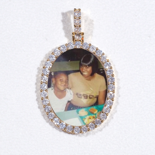 3D Oval Custom Picture Pendant
