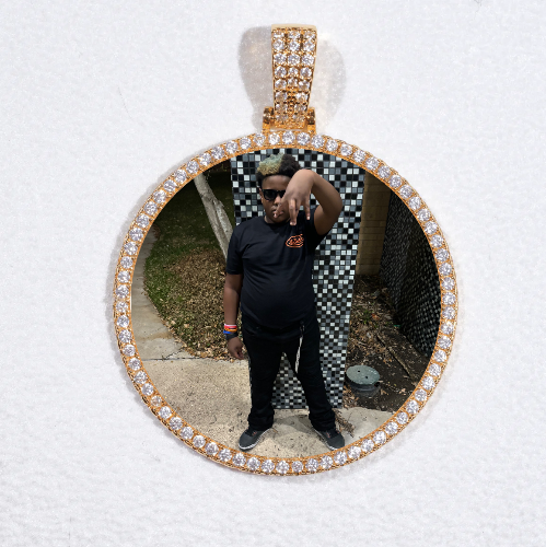 MEDIUM 3D CIRCLE CUSTOM PICTURE PENDANT