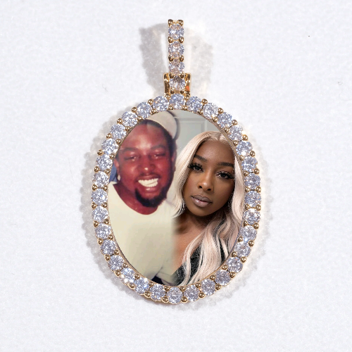3D Oval Custom Picture Pendant