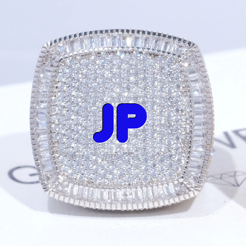 CUSTOM LETTER 3D ICED RING