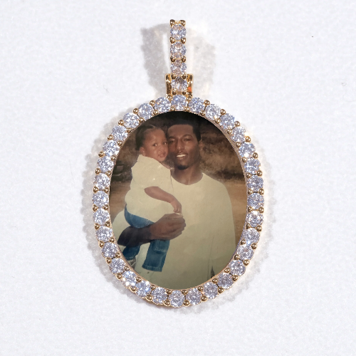 3D Oval Custom Picture Pendant